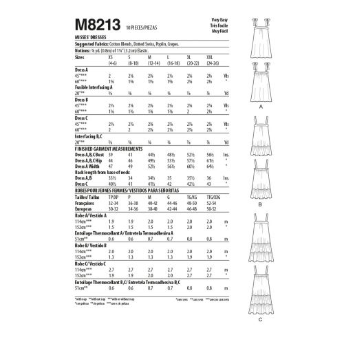 MCCALLS - M8213 DRESSES FOR MISS