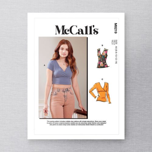 MCCALLS - M8219 TOPS FOR MISS - 16-24
