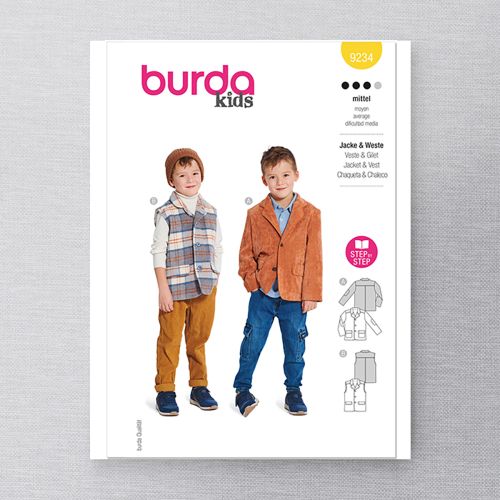 BURDA - 9234 - BOY'S  JACKET & VEST