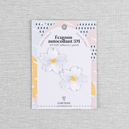 3M SELF-ADHESIVE PATCH FLOWER LILY SET2 - WHITE