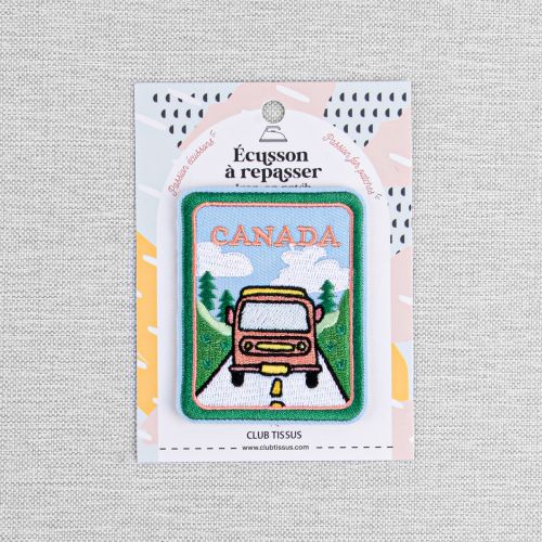 IRON-ON PATCH TRAVEL TO CANADA - GREEN