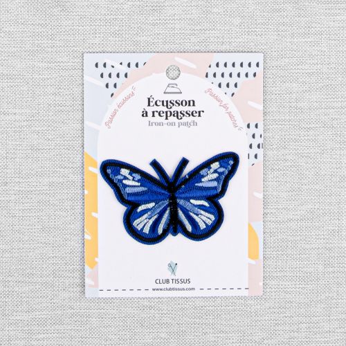 IRON-ON PATCH MORPHO BUTTERFLY - BLUE