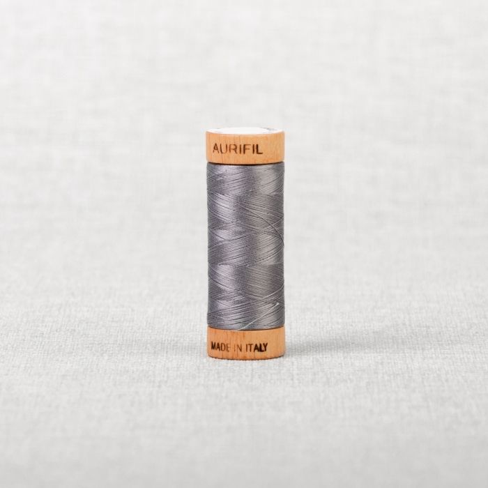 Aurifil Cotton Mako 80wt Thread, Medium Grey